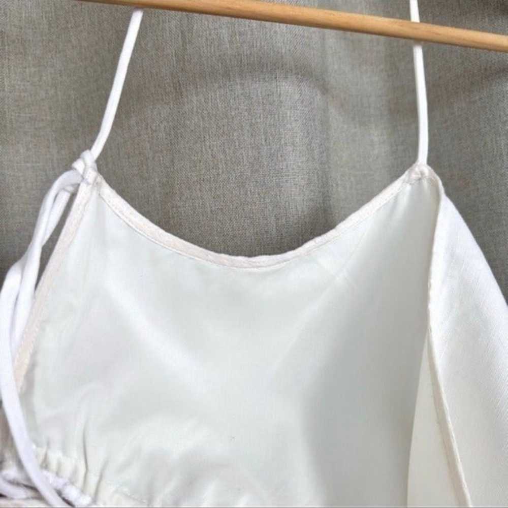 Reformation White Tencel Linen Midi Dress Size 2 - image 6