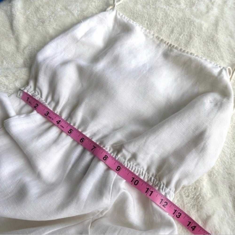 Reformation White Tencel Linen Midi Dress Size 2 - image 8