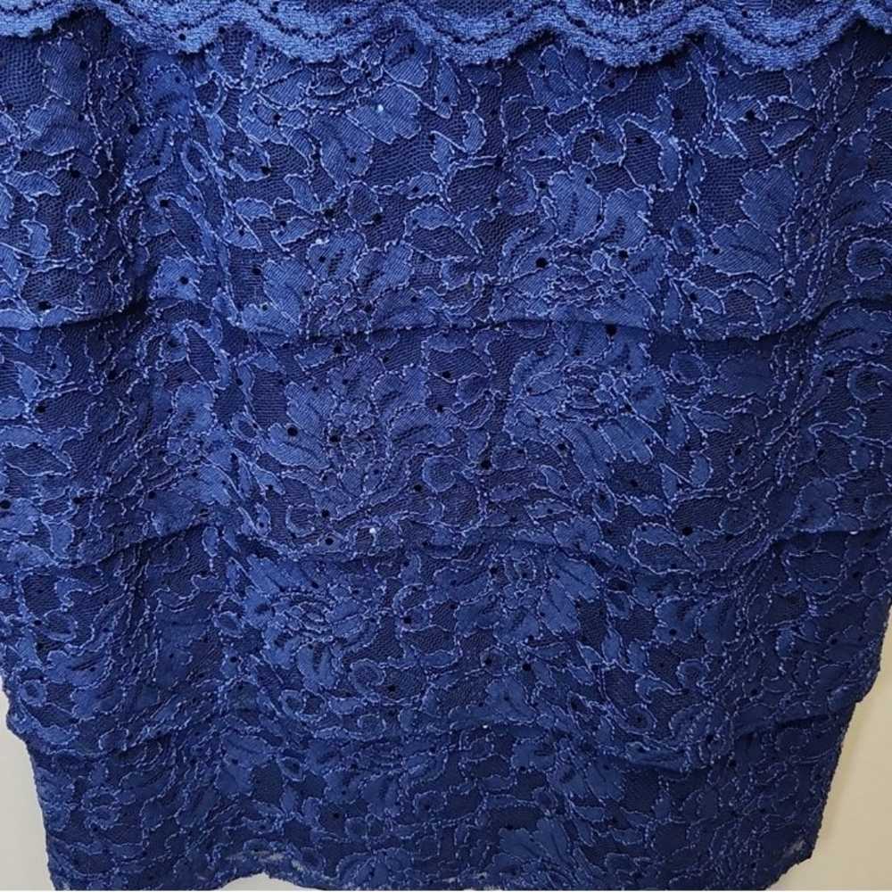 Alex Evenings Blue Lace and Sequins Dress Size 12 - image 7