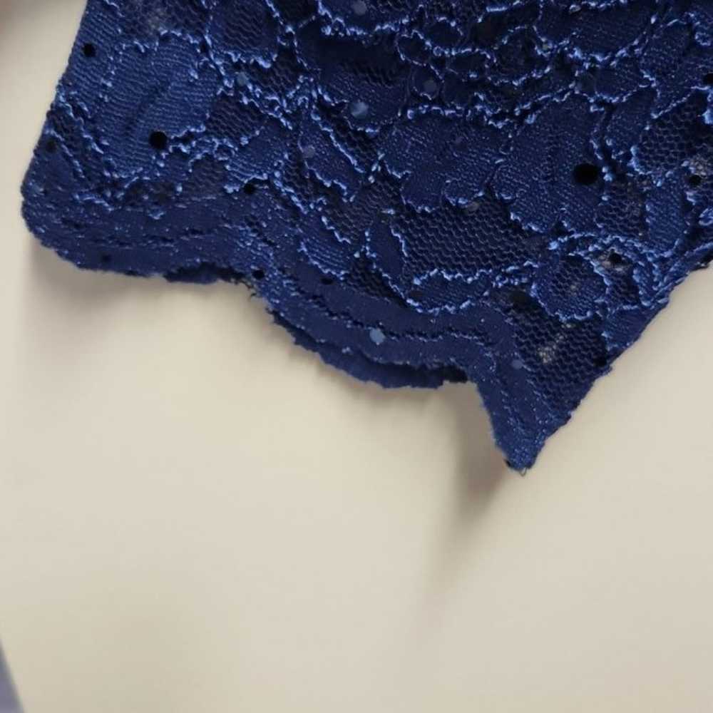 Alex Evenings Blue Lace and Sequins Dress Size 12 - image 8