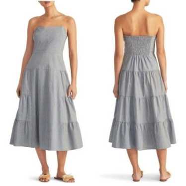 RACHEL ROY Collection Strapless Microcheck Tiered… - image 1