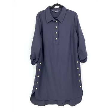 Sharagano Shirt Dress Women's Size Medium Side Bu… - image 1