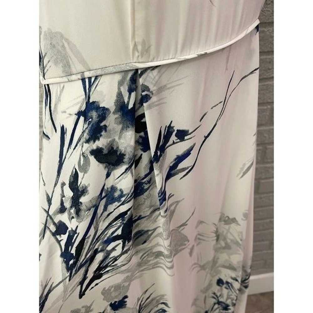 Donna Karan White Halter Floral Maxi Dress Size 8 - image 6