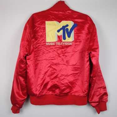 MTV - Vintage 1980's MTV red Pyramid nylon embroi… - image 1