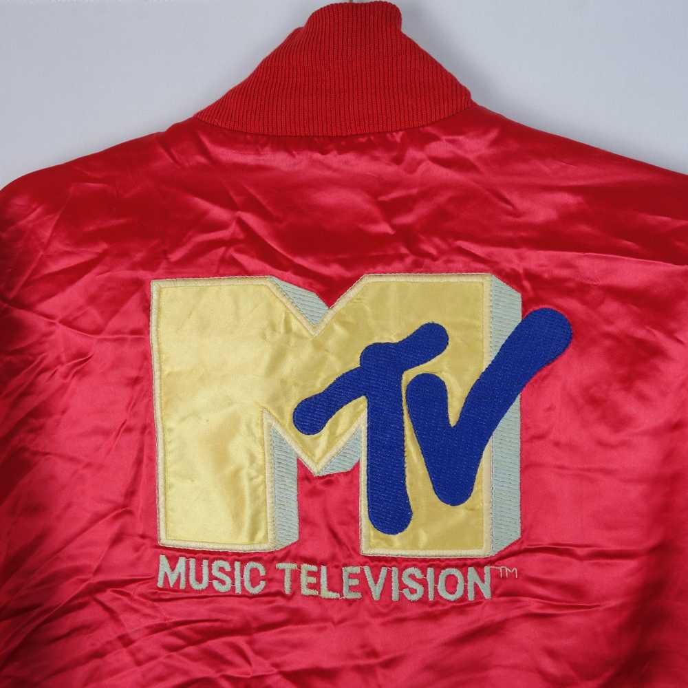 MTV - Vintage 1980's MTV red Pyramid nylon embroi… - image 3