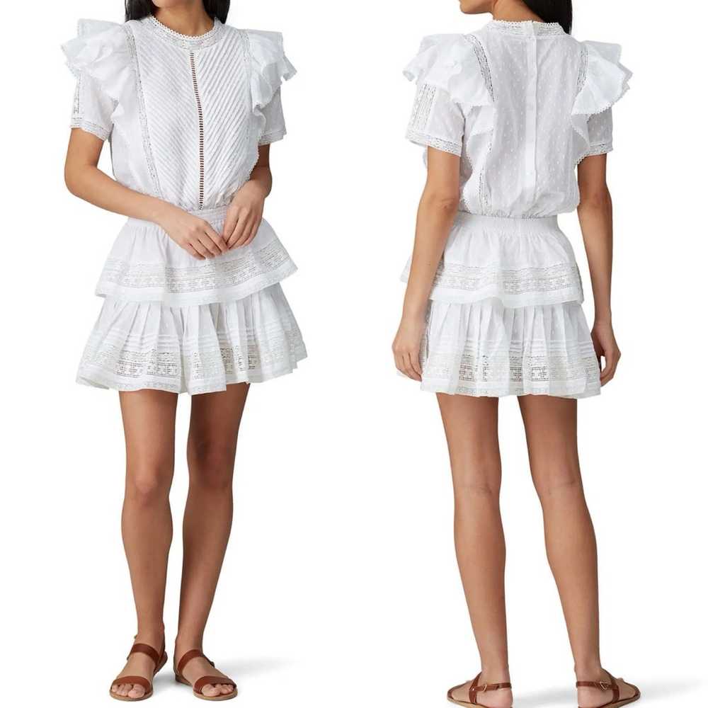 Maia Bergman Mery Dress XL white ruffle mini femi… - image 1