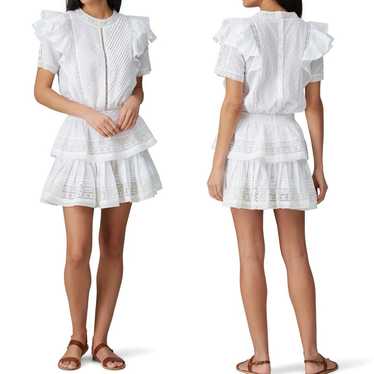 Maia Bergman Mery Dress XL white ruffle mini femi… - image 1