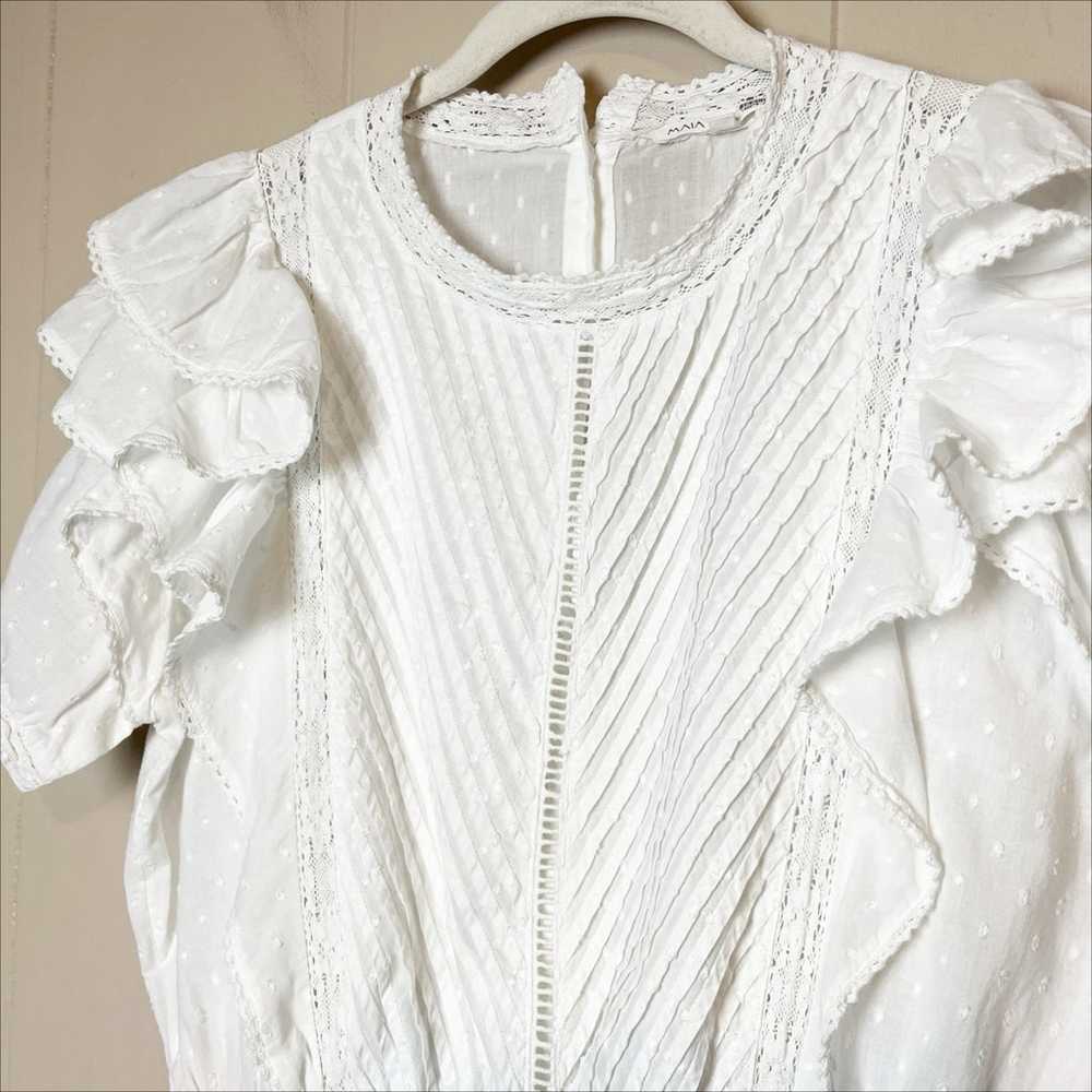 Maia Bergman Mery Dress XL white ruffle mini femi… - image 3