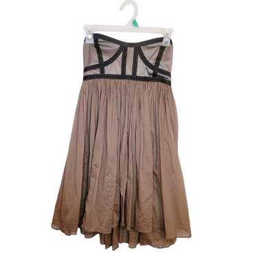 Sass and Bide taupe strapless corset top pleated … - image 1
