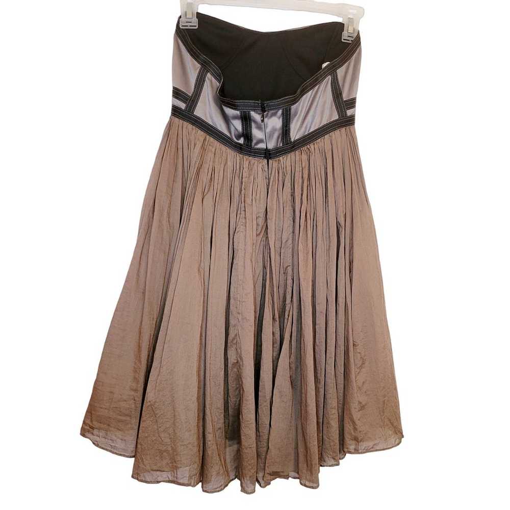 Sass and Bide taupe strapless corset top pleated … - image 2
