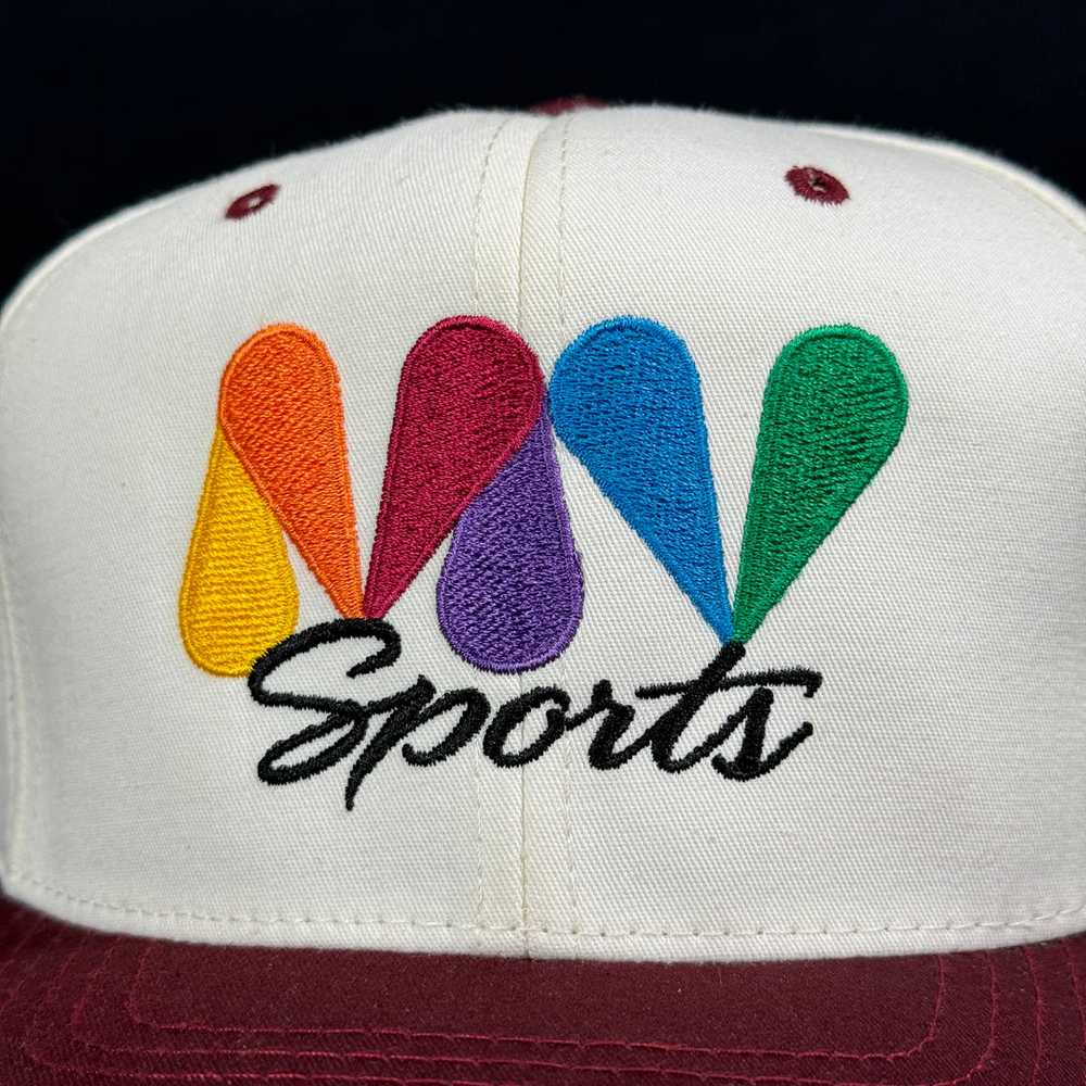 MV Sports White Maroon Snapback Hat - image 2