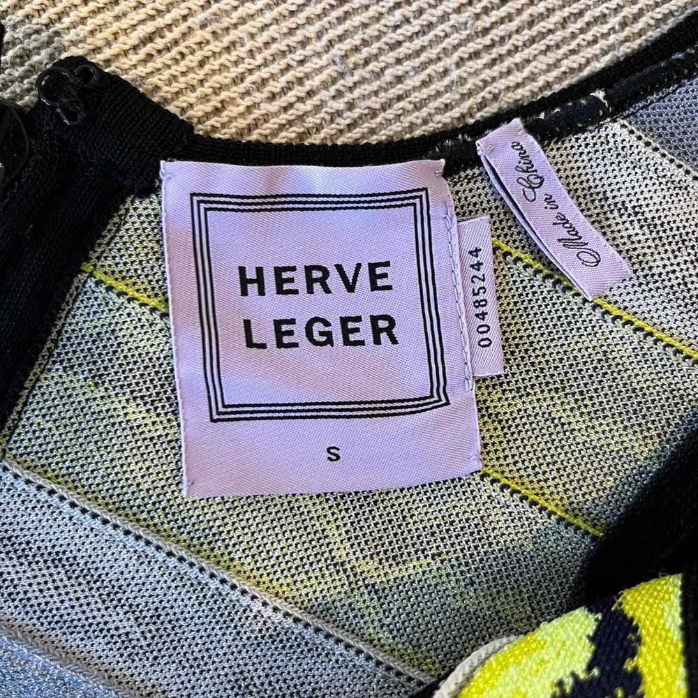 Herve Leger Rachael Striped Ripple Bandage Dress S - image 11
