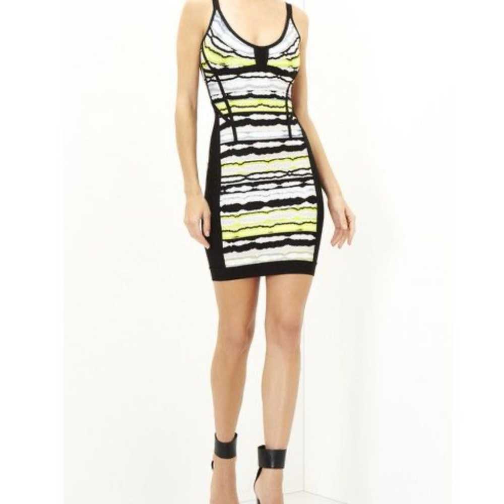 Herve Leger Rachael Striped Ripple Bandage Dress S - image 2