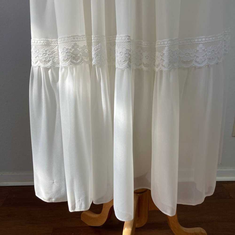 Vintage 70s Wedding Dress Gown Maxi // Size XS - image 2