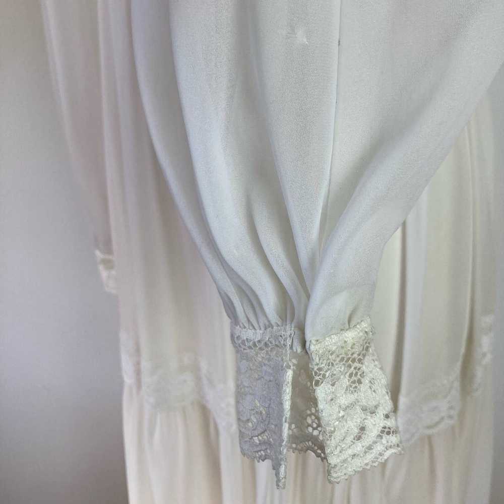Vintage 70s Wedding Dress Gown Maxi // Size XS - image 3