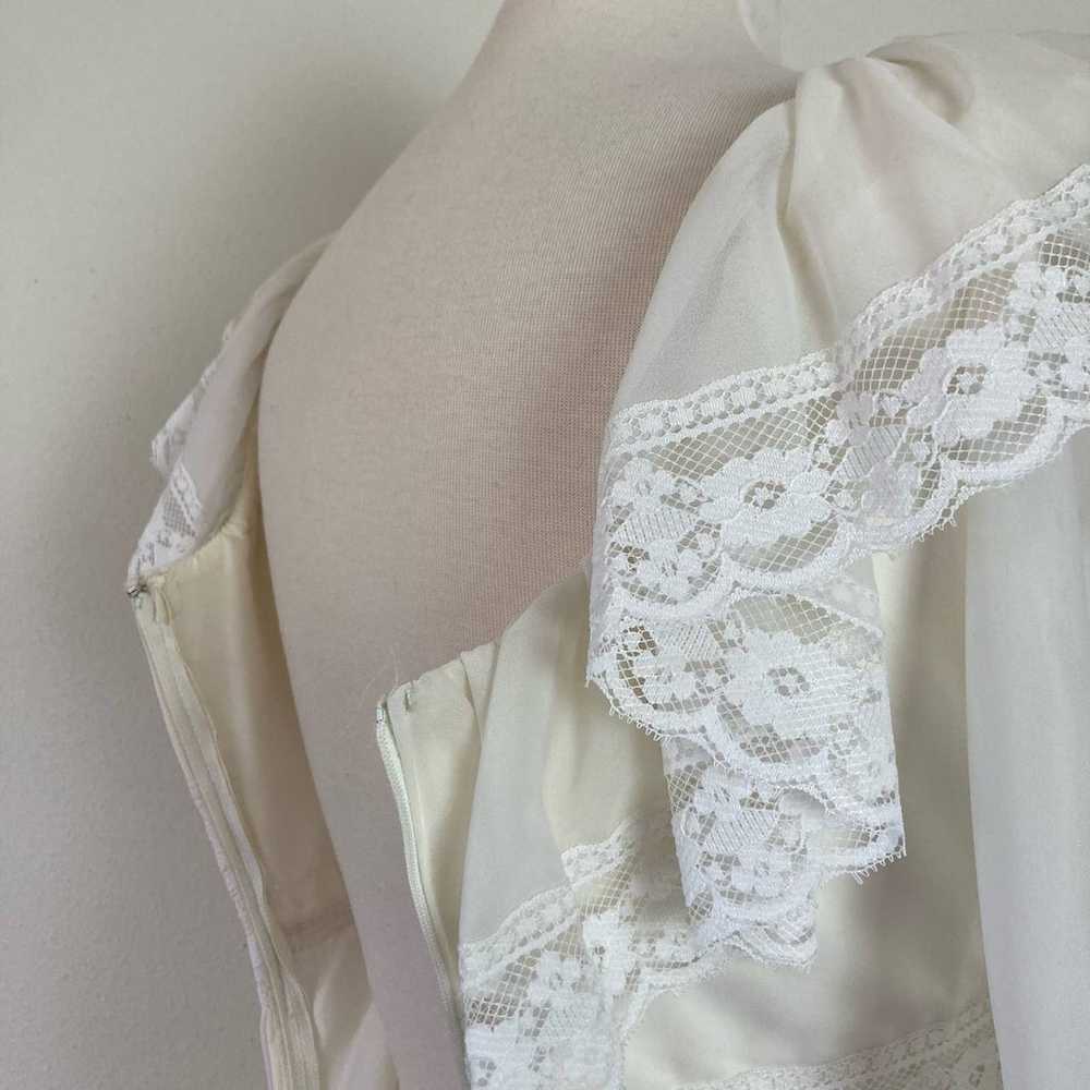 Vintage 70s Wedding Dress Gown Maxi // Size XS - image 7