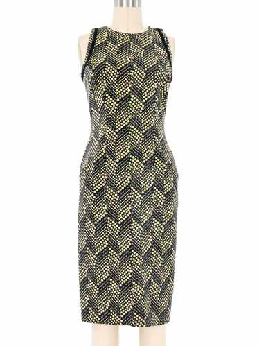 Gianni Versace Dot Print Midi Dress
