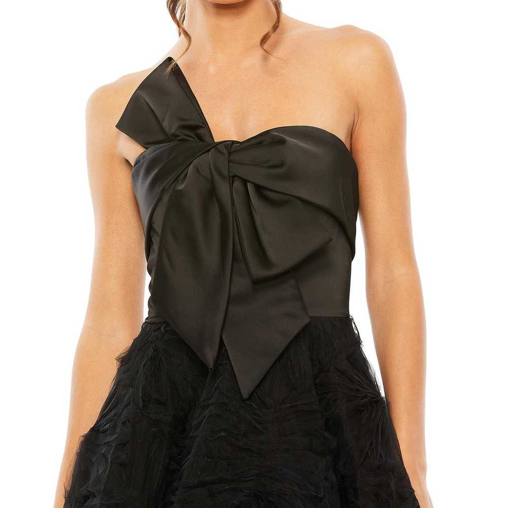 Mac Duggal Black Strapless Front Bow Knot Tulle G… - image 3