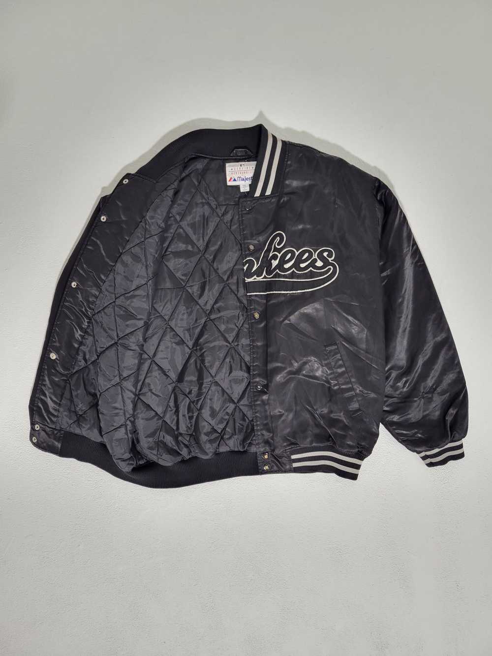 Vintage 1990s New York Yankees Black Satin Jacket… - image 4