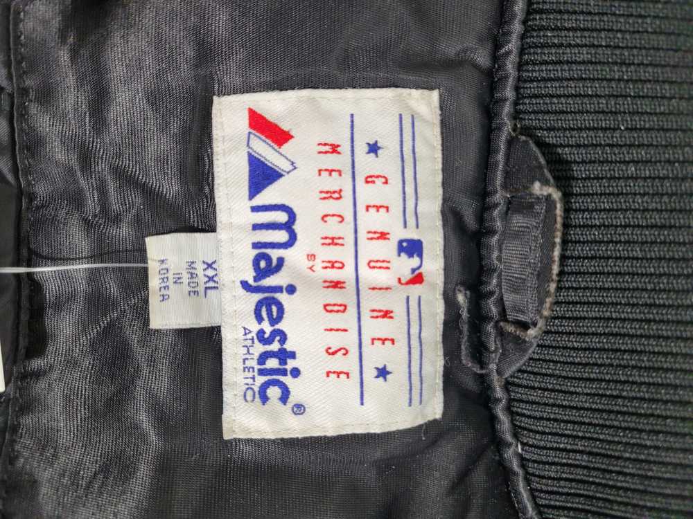 Vintage 1990s New York Yankees Black Satin Jacket… - image 5