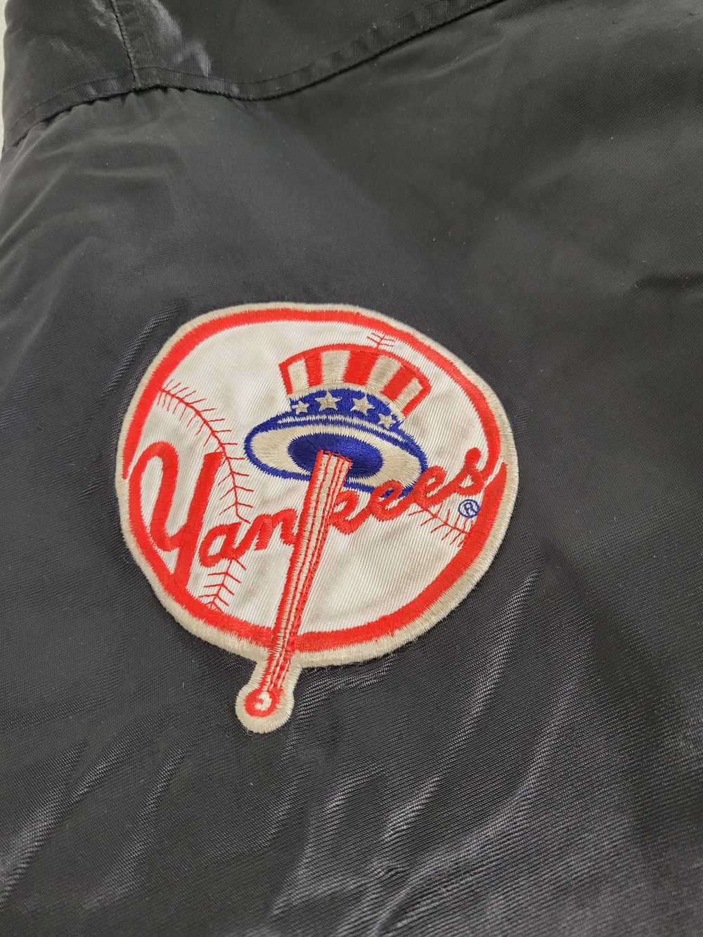 Vintage 1990s New York Yankees Black Satin Jacket… - image 7