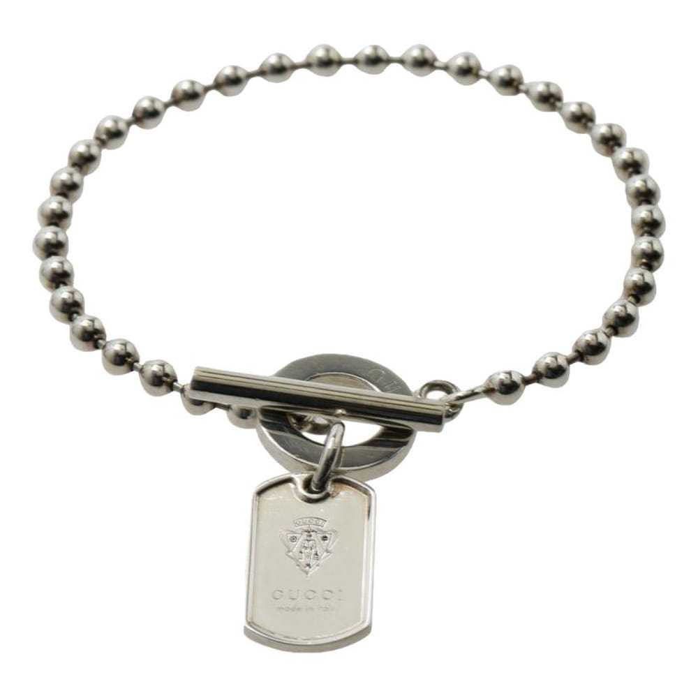 Gucci Dog Tag silver bracelet - image 1