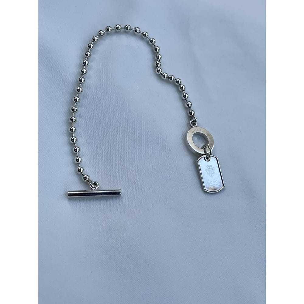 Gucci Dog Tag silver bracelet - image 4