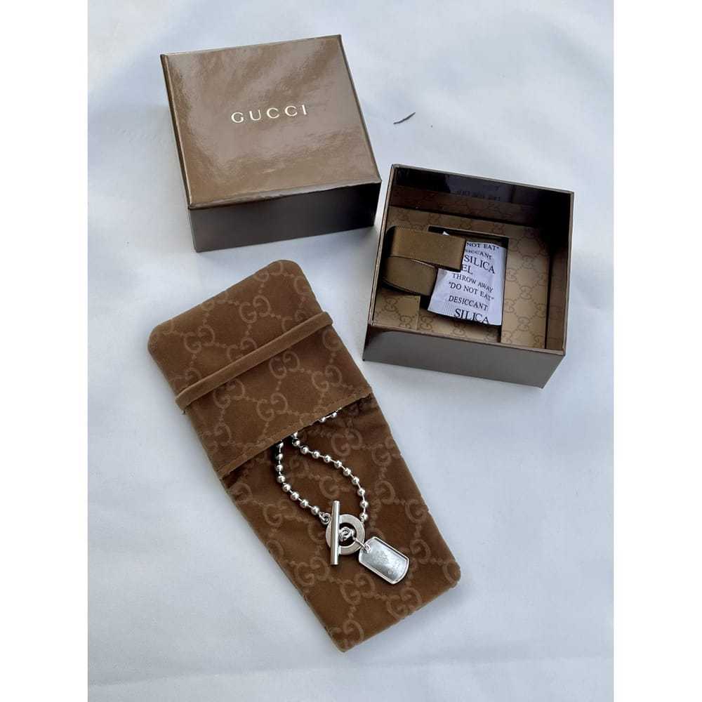 Gucci Dog Tag silver bracelet - image 6