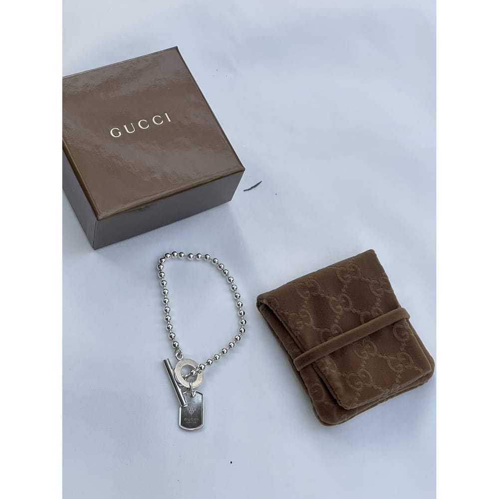 Gucci Dog Tag silver bracelet - image 9