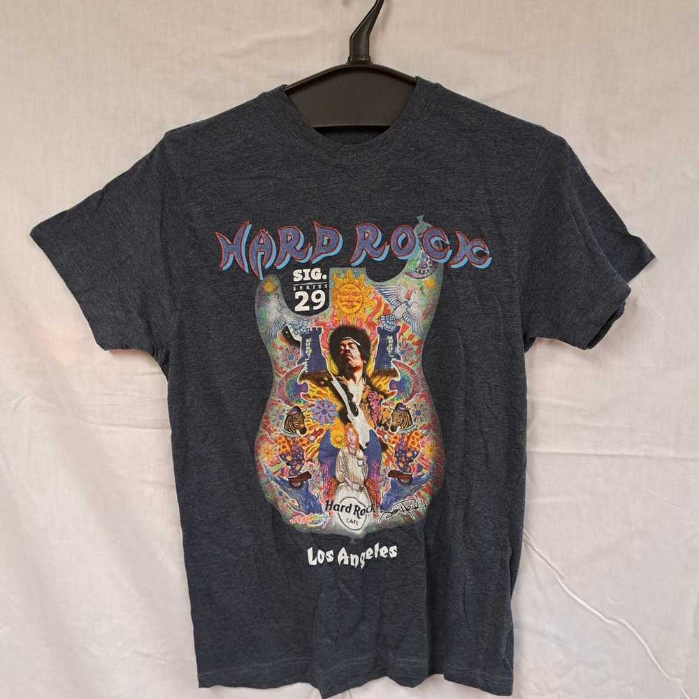 Lot of 2 Hard Rock Jimi Hendrix/Hollywood t-shirts - image 1