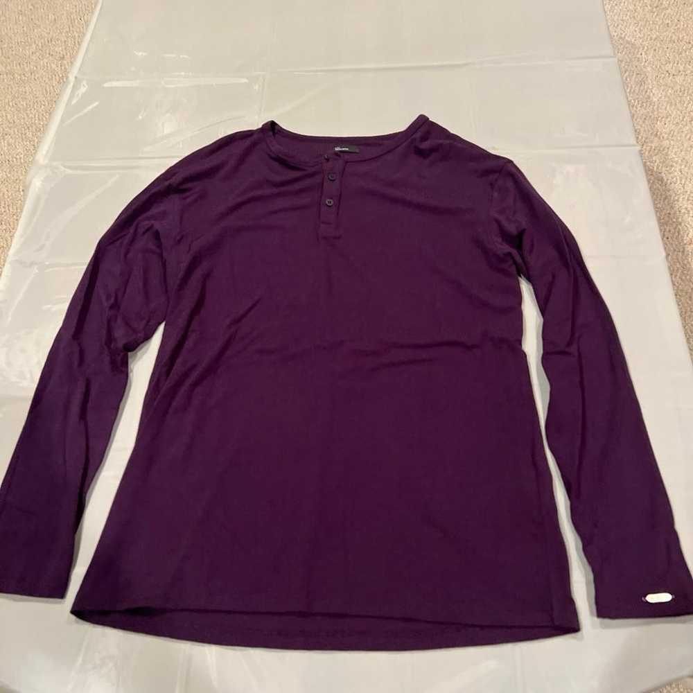 Men’s Purple Long Sleeve Henley by Two Blind Brot… - image 1