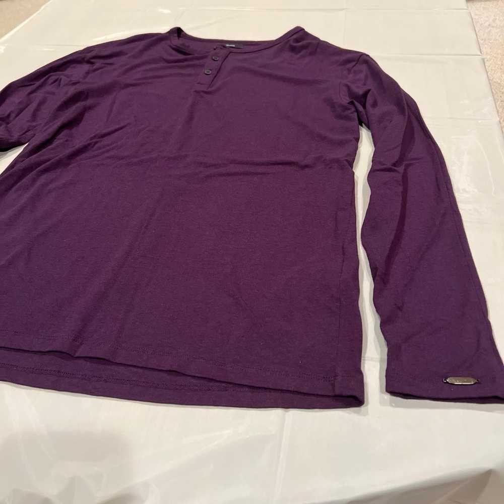 Men’s Purple Long Sleeve Henley by Two Blind Brot… - image 4