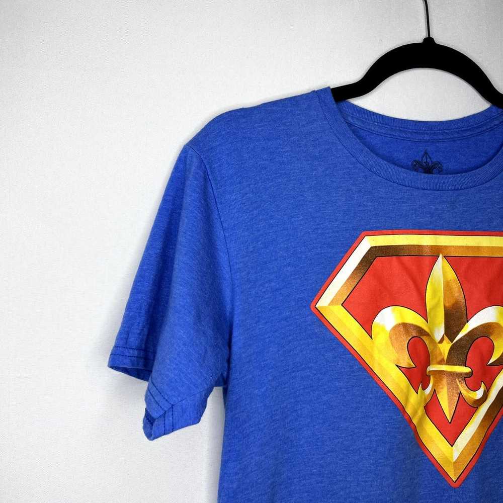 Boy Scouts of America Men's Blue Superman T-shirt… - image 4