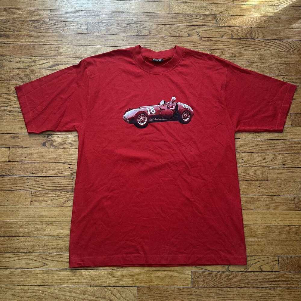 Vintage 90s Ferrari Red Graphic Tee T-Shirt XL Ra… - image 2