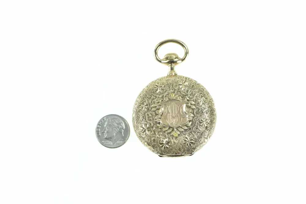 1885 M W Monogram Diamond Elgin Watch Pocket Watc… - image 5