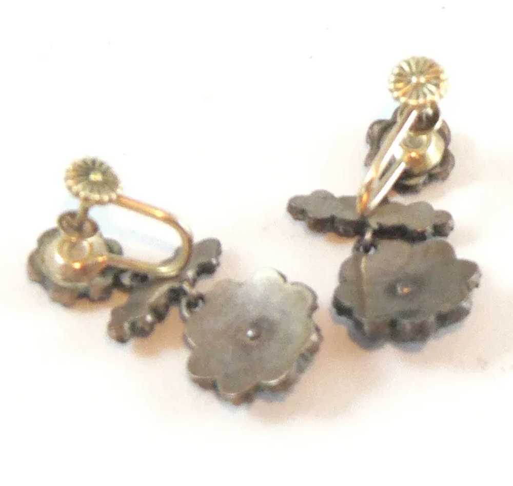 Victorian Bohemian Garnet Drop Earrings - image 7
