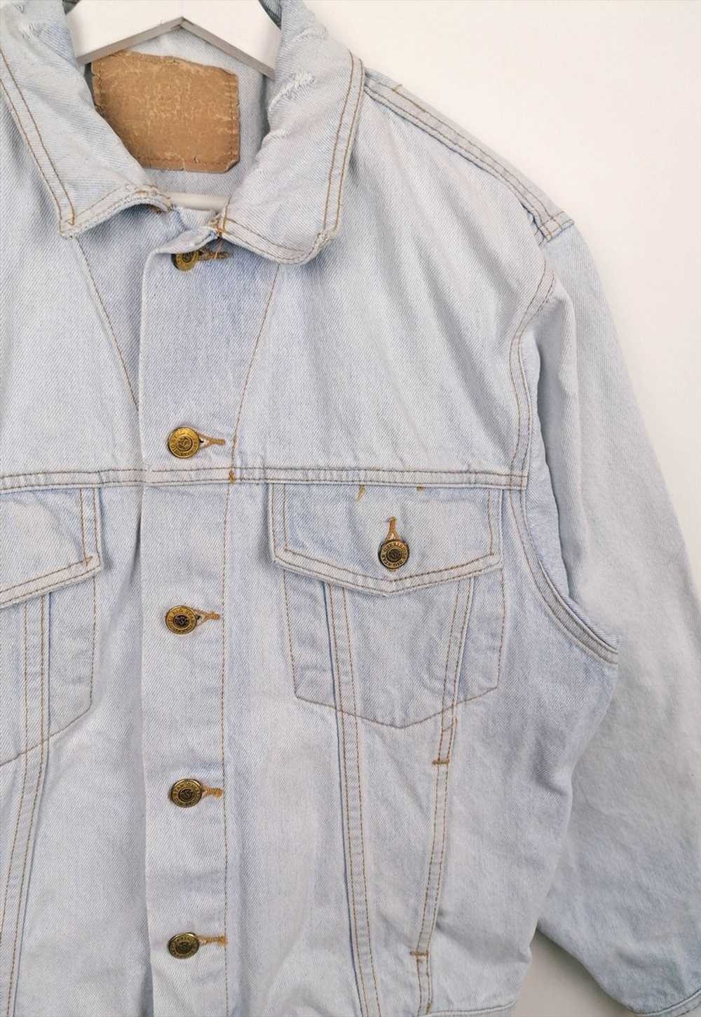 90's BIG STAR Faded Denim Oversized Light-wash Ja… - image 2