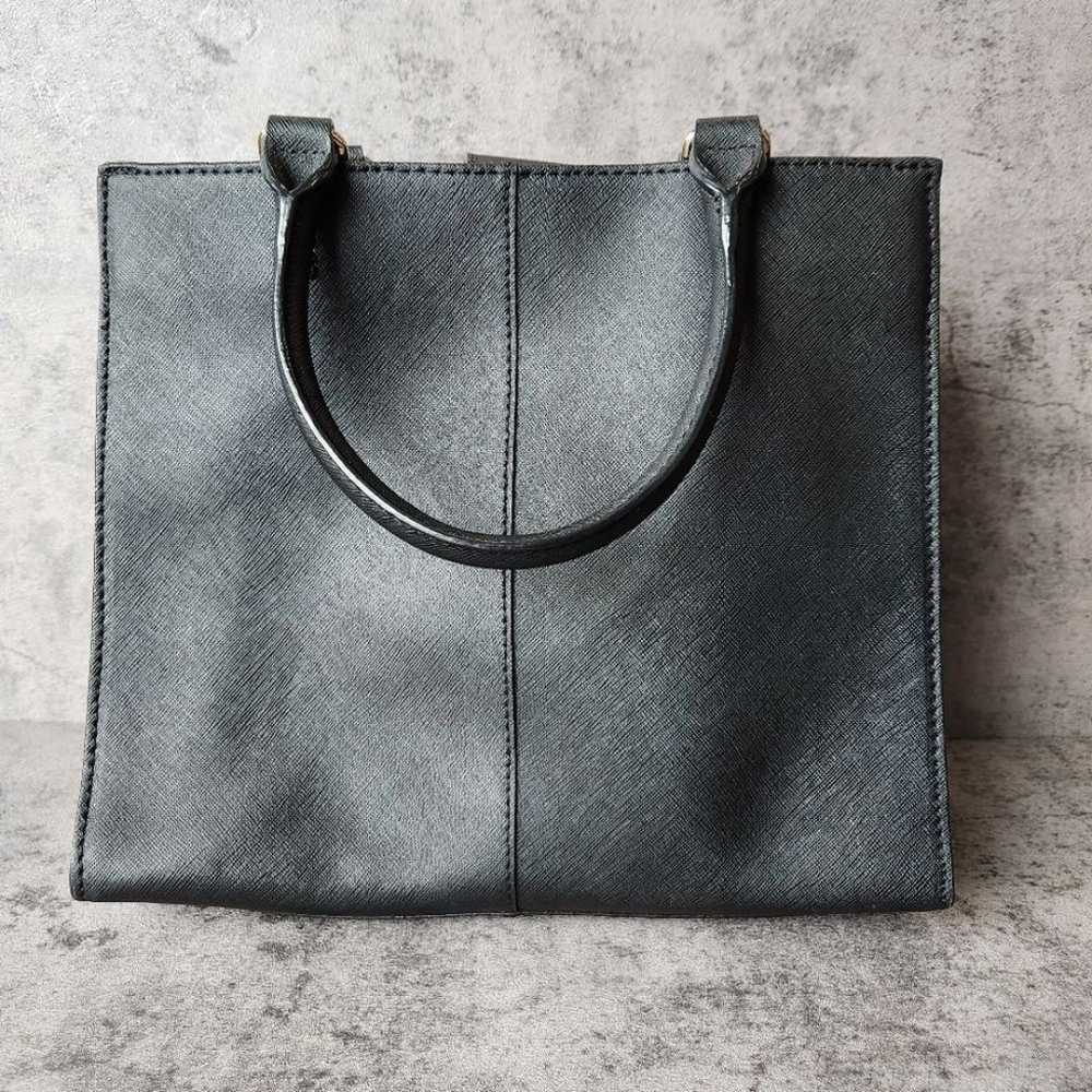 Calvin Klein black Saffiano leather tote shoulder… - image 3