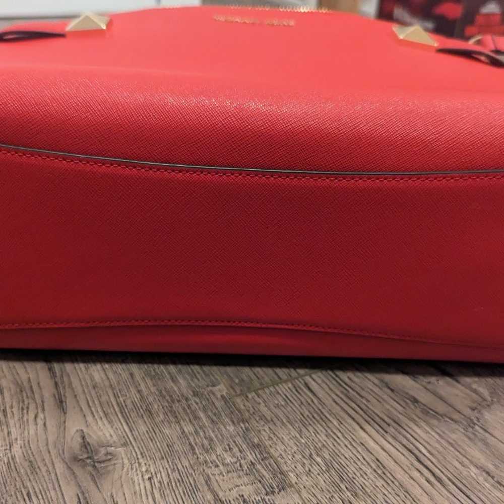 Michael Kors Ruby Red Karla Bag w/ Gold Hardware - image 3