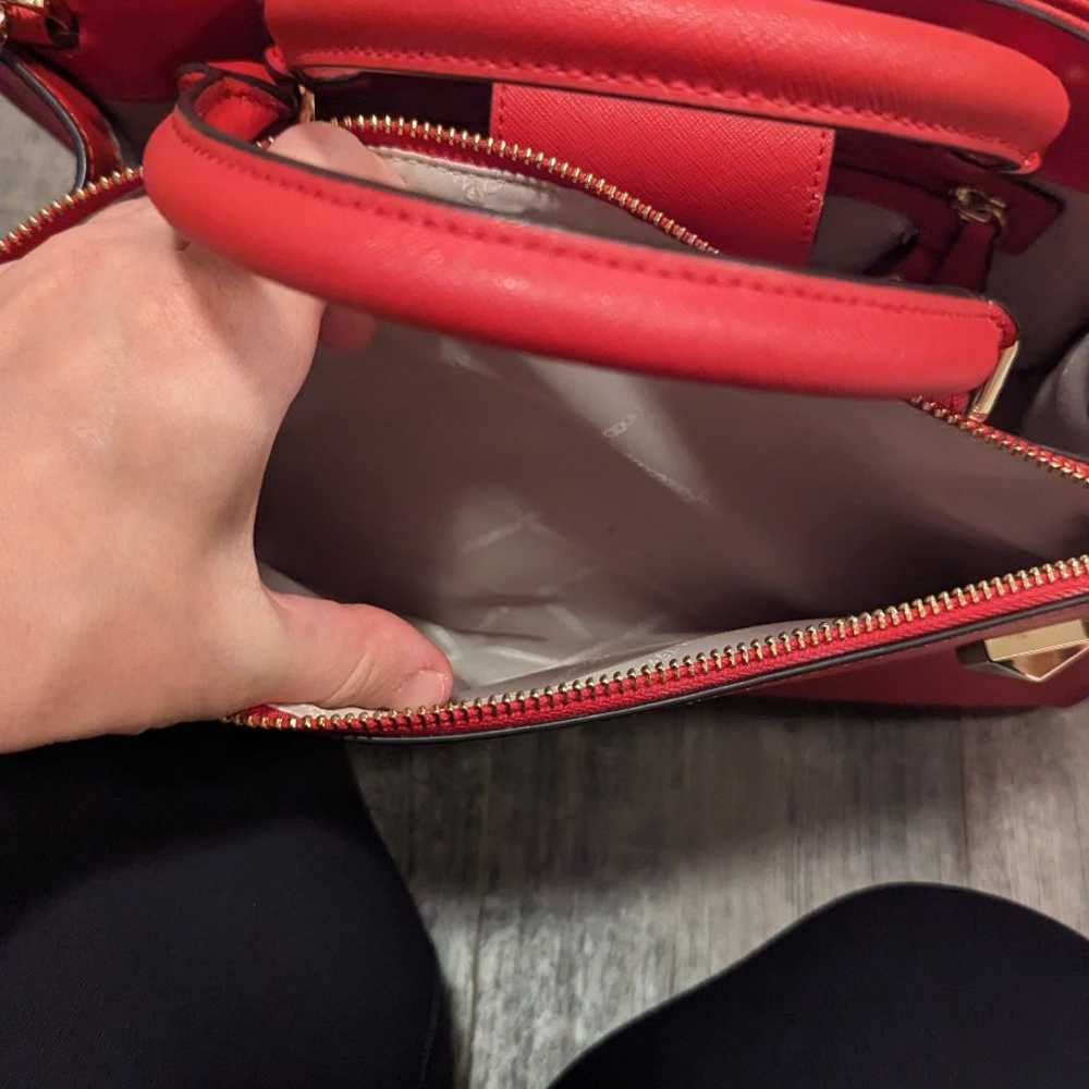 Michael Kors Ruby Red Karla Bag w/ Gold Hardware - image 6