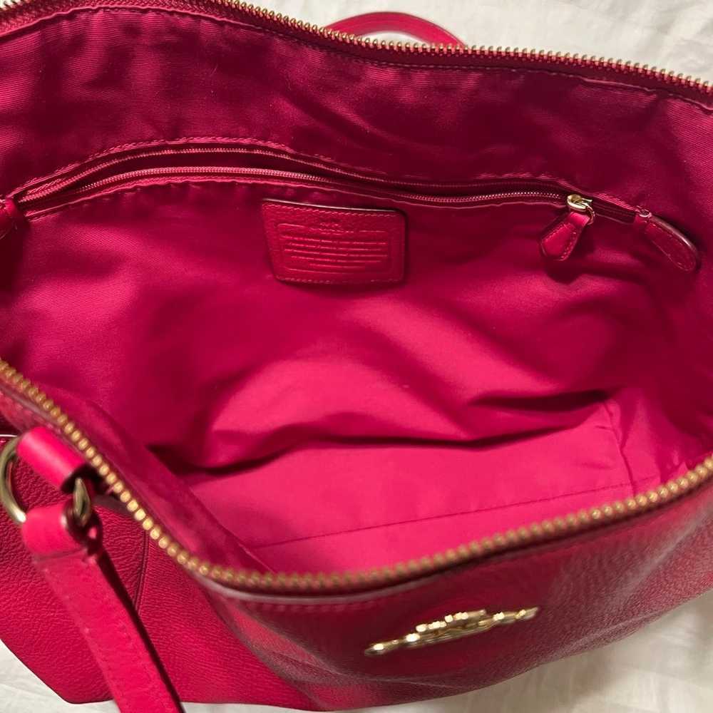 Coach shoulder bag/tote and wallet. pebbled leath… - image 4