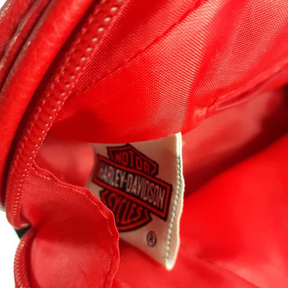 Vintage 90s Y2K Harley Davidson Motorcyles Red Fl… - image 9
