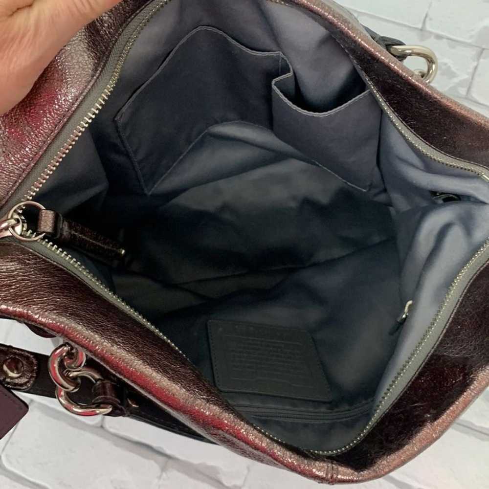 Coach Leather Metallic shoulder handbag #F16616 P… - image 9