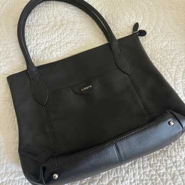 Lodis black pebble leather tote bag - image 1