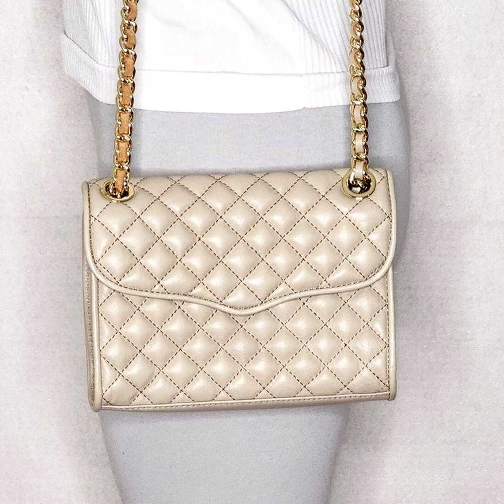 Rebecca Minkoff Beige Leather Mini Quilted Affair… - image 3