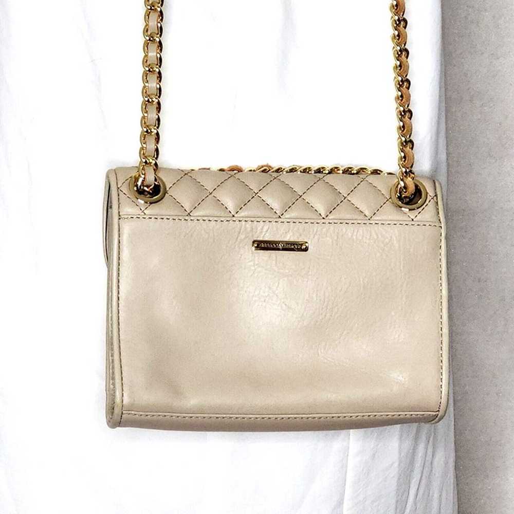 Rebecca Minkoff Beige Leather Mini Quilted Affair… - image 5