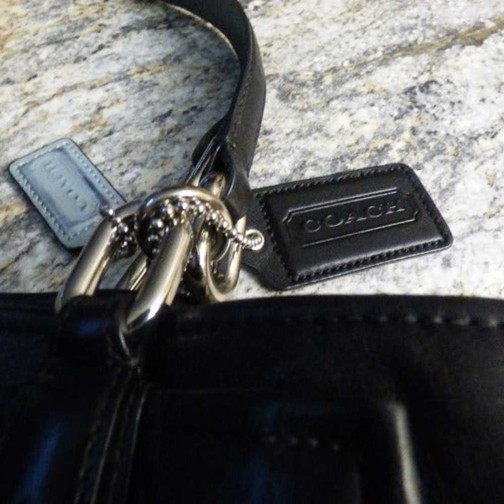 Coach Black Leather Satchel Handbag, New w/o Tags - image 2