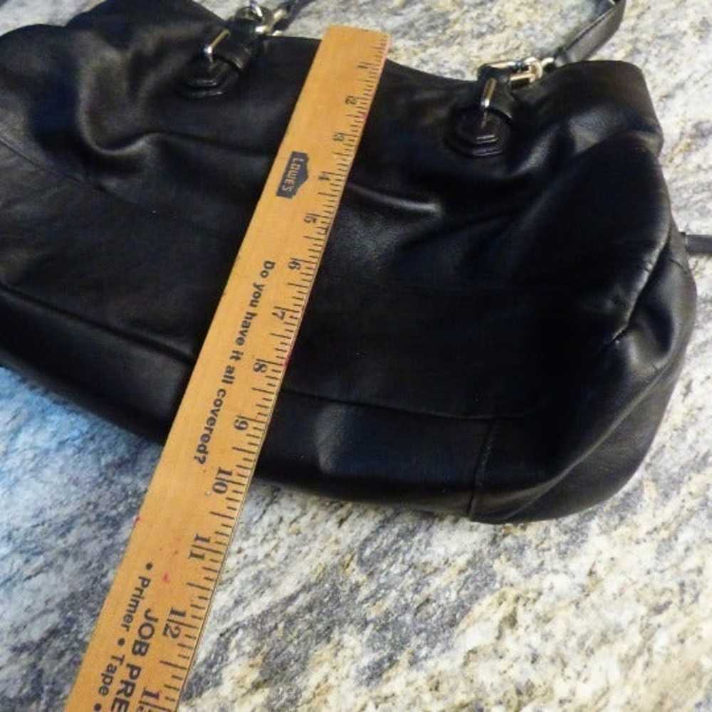 Coach Black Leather Satchel Handbag, New w/o Tags - image 7