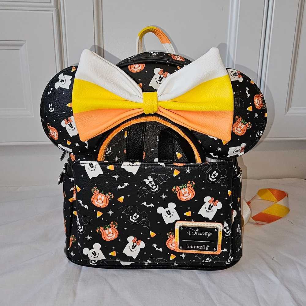 Disney Halloween Loungefly Backpack and Ear Set - image 2