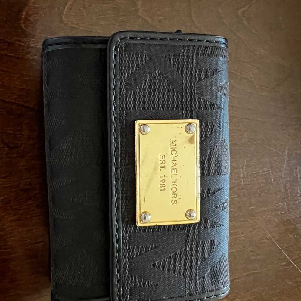 Michael Kors Black Leather Purse & Matching Wallet - image 8